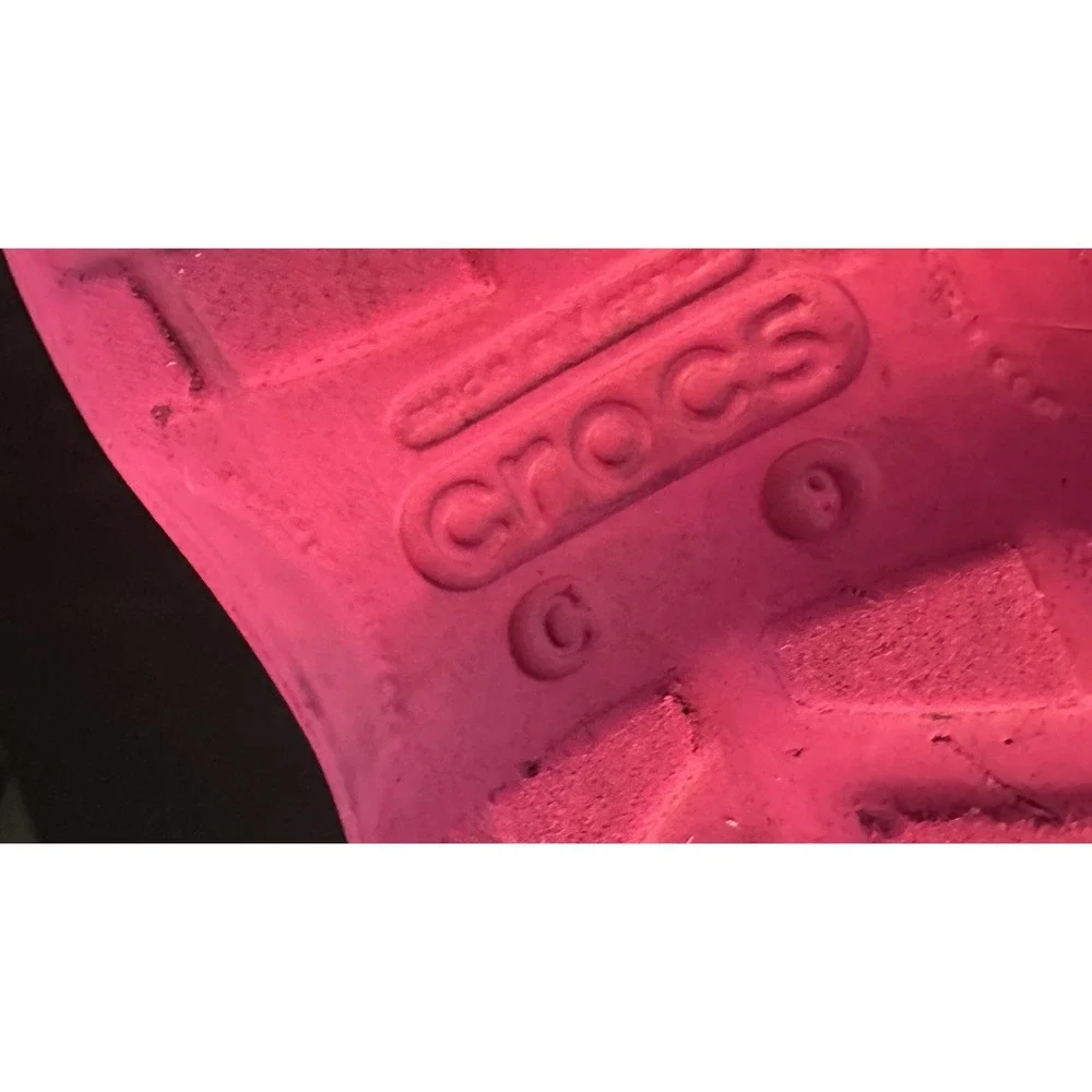 Crocs Pink Rain Boots Pull On Lightweight Rubber Girls Size 9